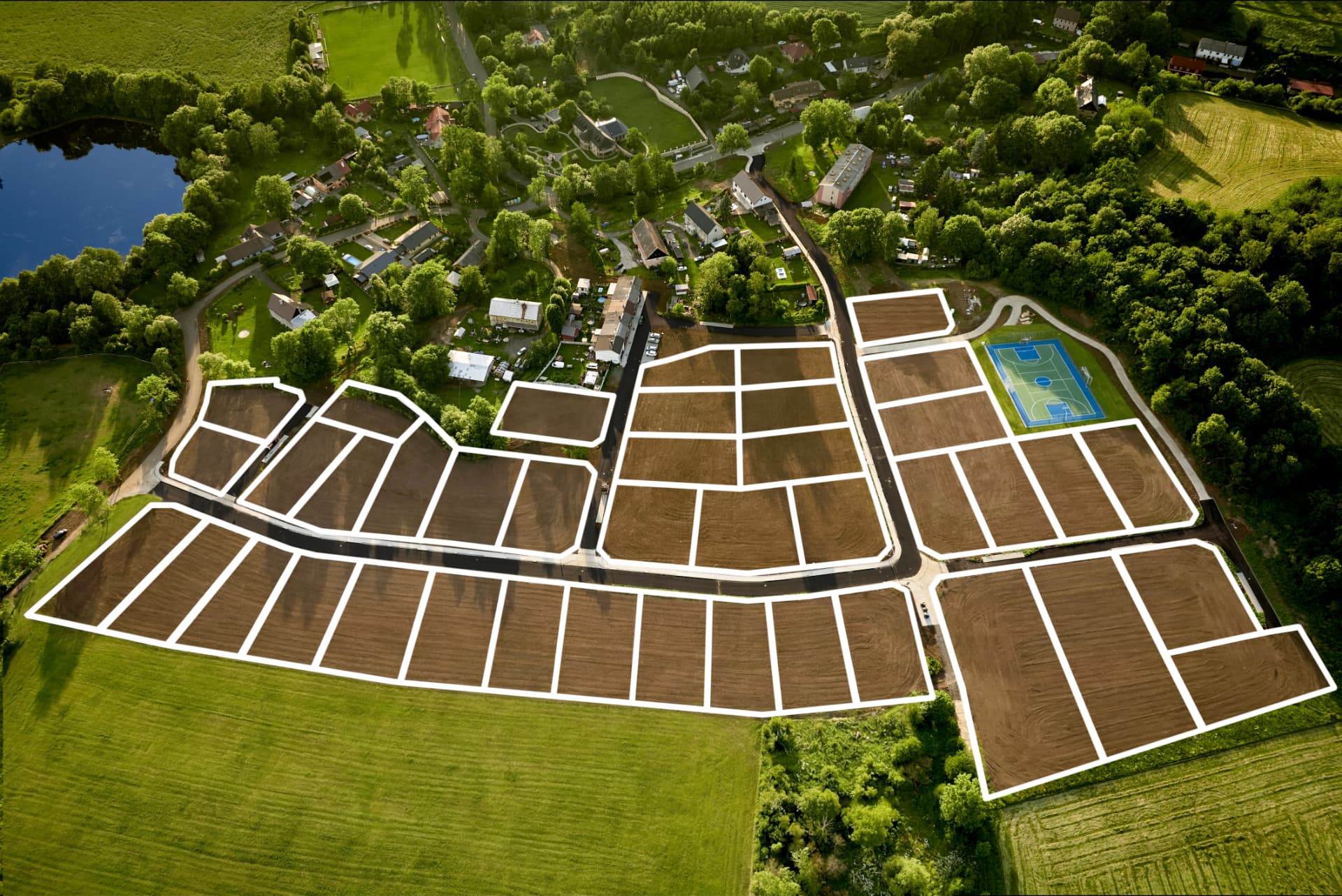 Situační plán parcel Resortu Květnová
